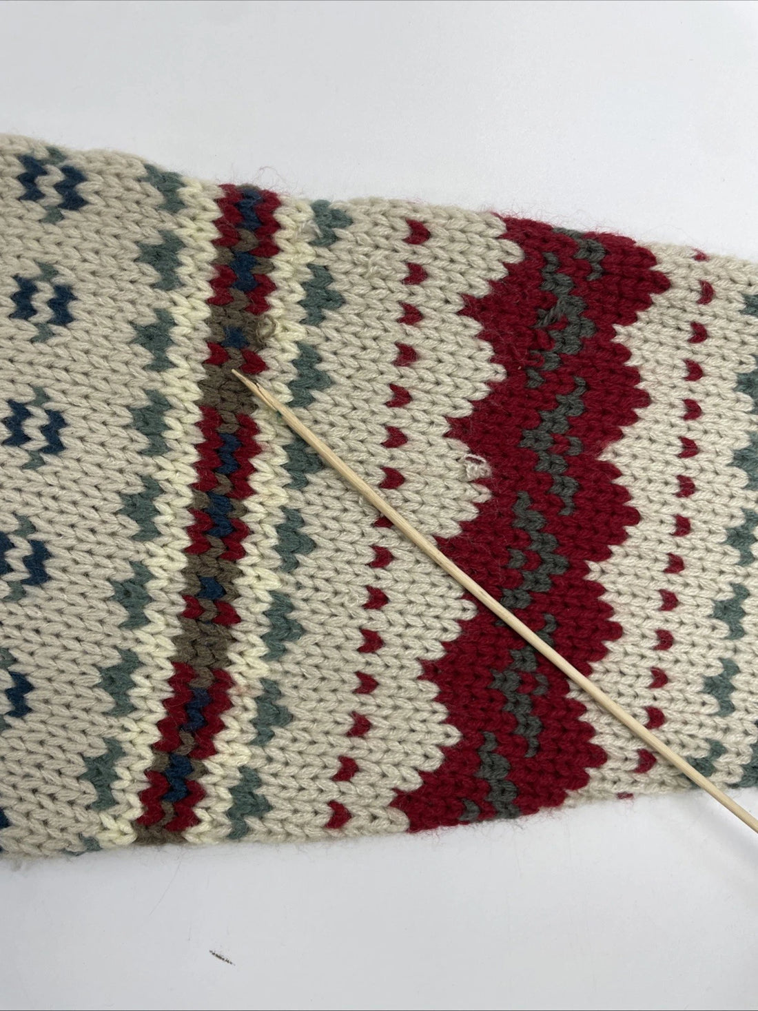 Vintage Peter England Knit Crewneck Sweater Size Large Fair Isle