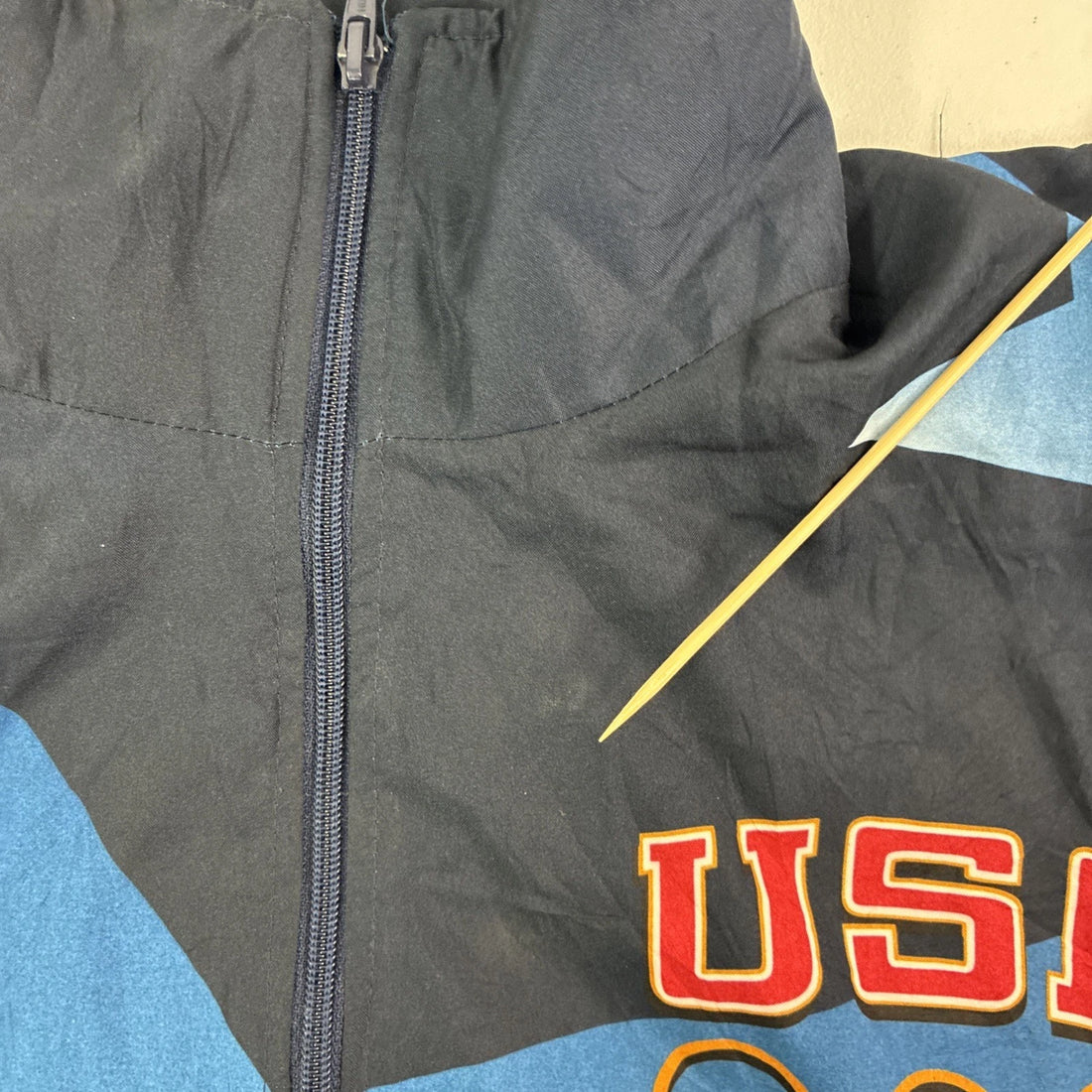 Vintage Team USA Olympic Champion Windbreaker Light Jacket Large All Over Print