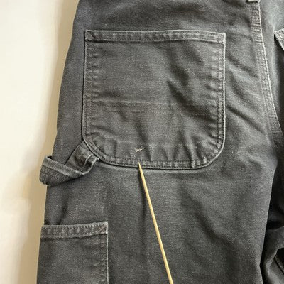 Carhartt Carpenter Work Pants Size 31 X 32 Black Dungaree Fit