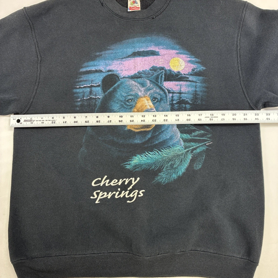 Vintage Cherry Springs Bear Crewneck Sweatshirt Size XL Nature