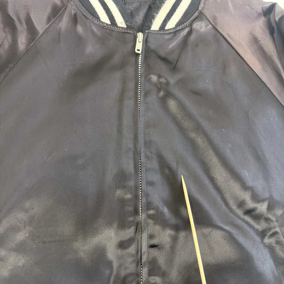 Vintage NBC Peacock Satin Bomber Jacket Size Medium