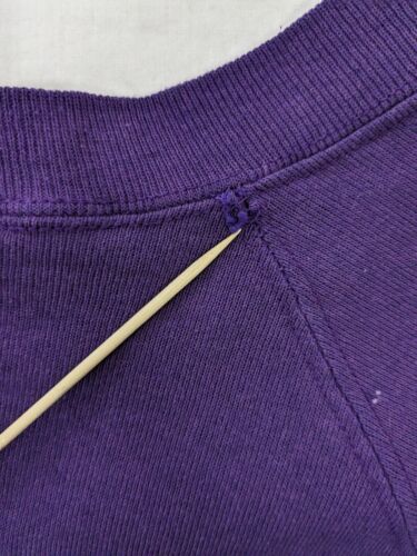 Vintage Minnesota Vikings Trench Sweatshirt Crewneck Size Medium Purple 80s NFL