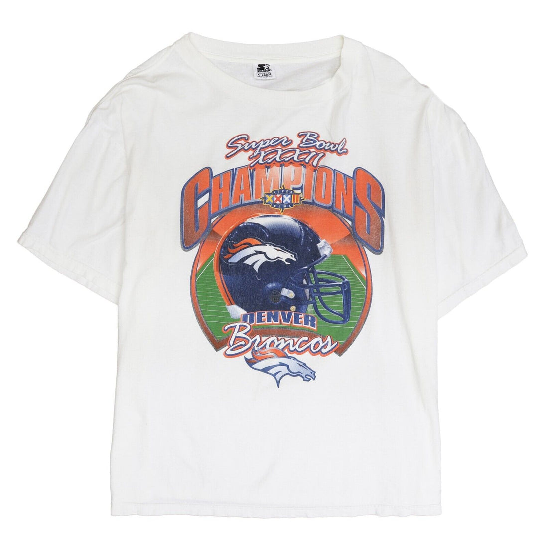 Vintage Denver Broncos Super Bowl XXXII Champions Starter T-Shirt Size XL NFL