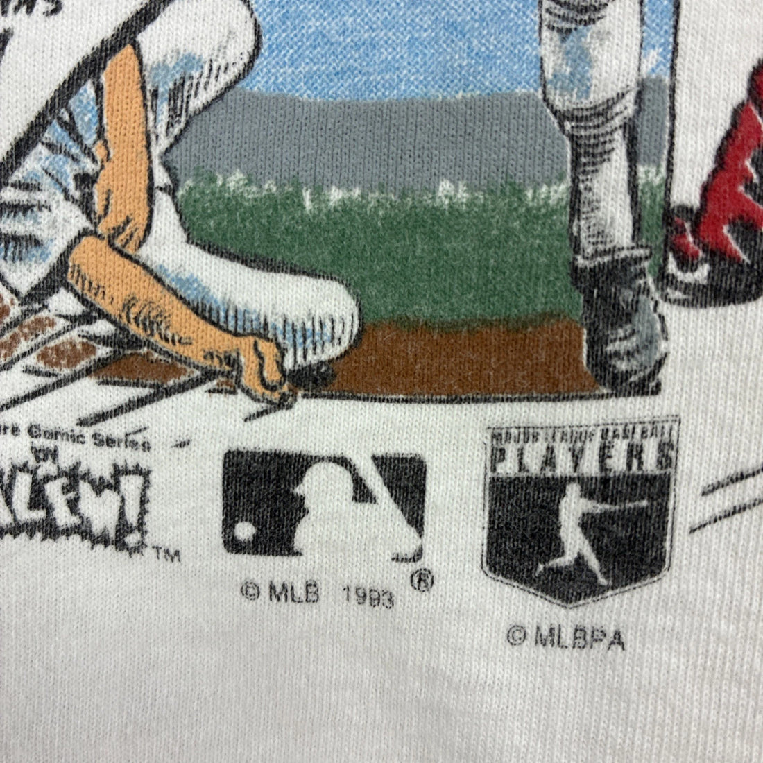 Vintage MLB All Star Game 1993 Summer Classic Comic Strip Salem T-Shirt XL 90s