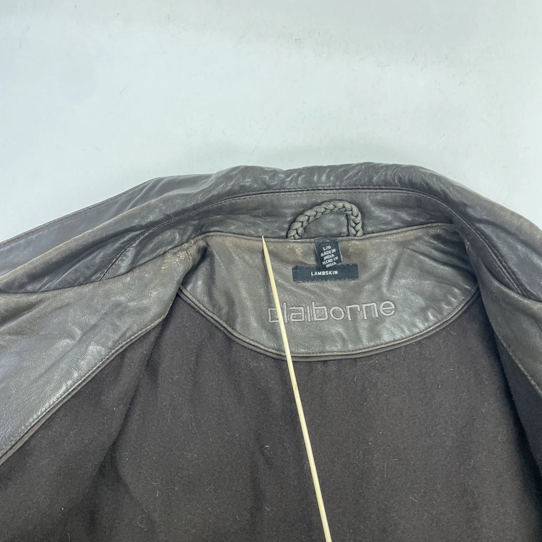 Claiborne Lambskin Leather Coat Jacket Size Large