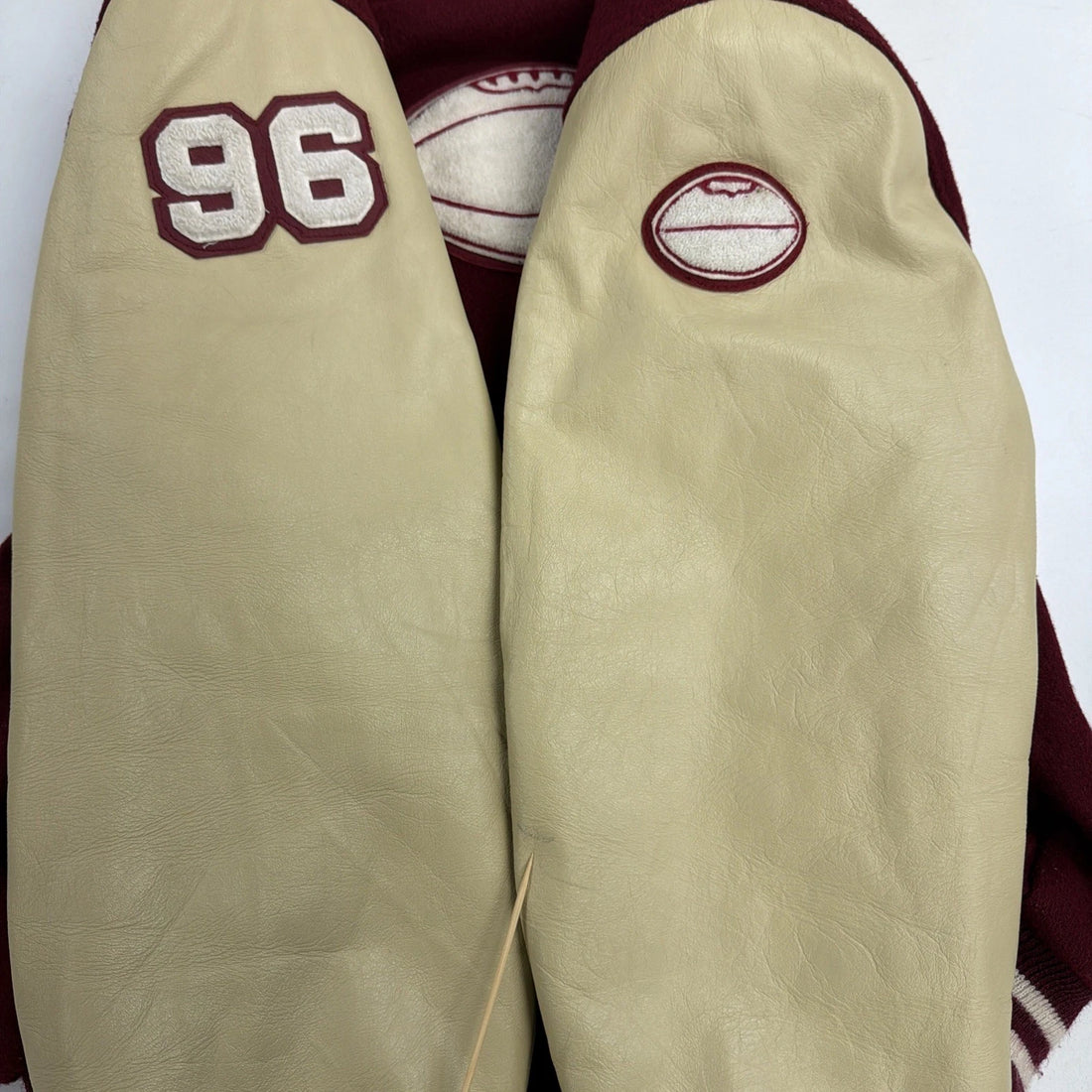 Vintage Shattuck St. Mary's Football Leather Wool Varsity Letterman Jacket 2XL