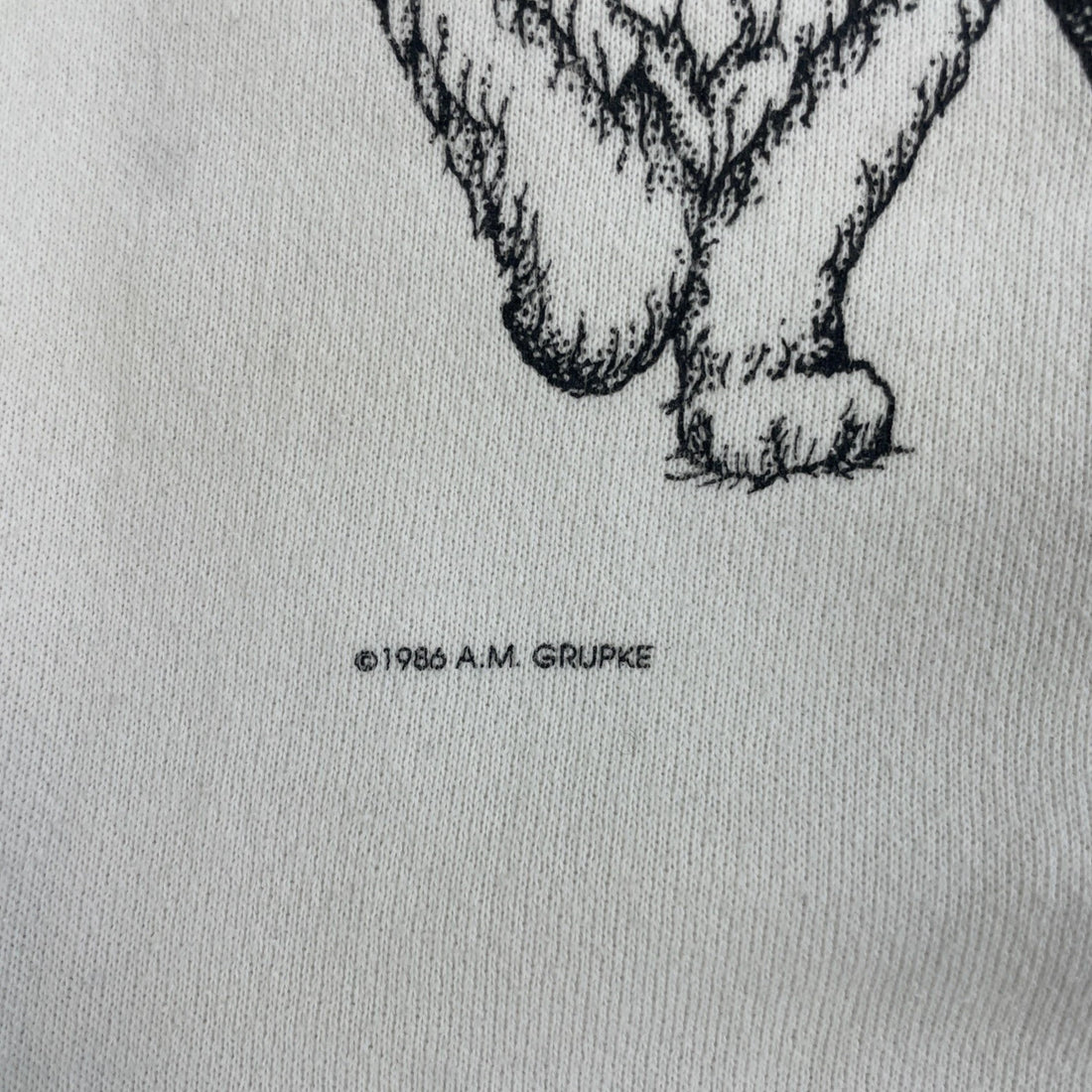 Vintage Cat Double Sided Crewneck Sweatshirt Size XL 80s