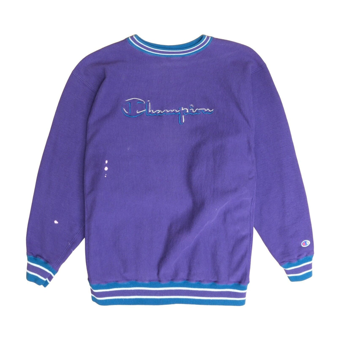 Vintage Champion Reverse Weave Spell Out Sweatshirt Crewneck Size 2XL Purple 90s