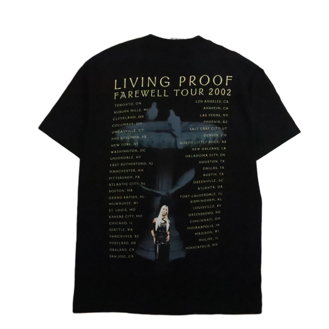 Vintage Cher Living Proof Farewell Tour T-Shirt Size Medium 2003