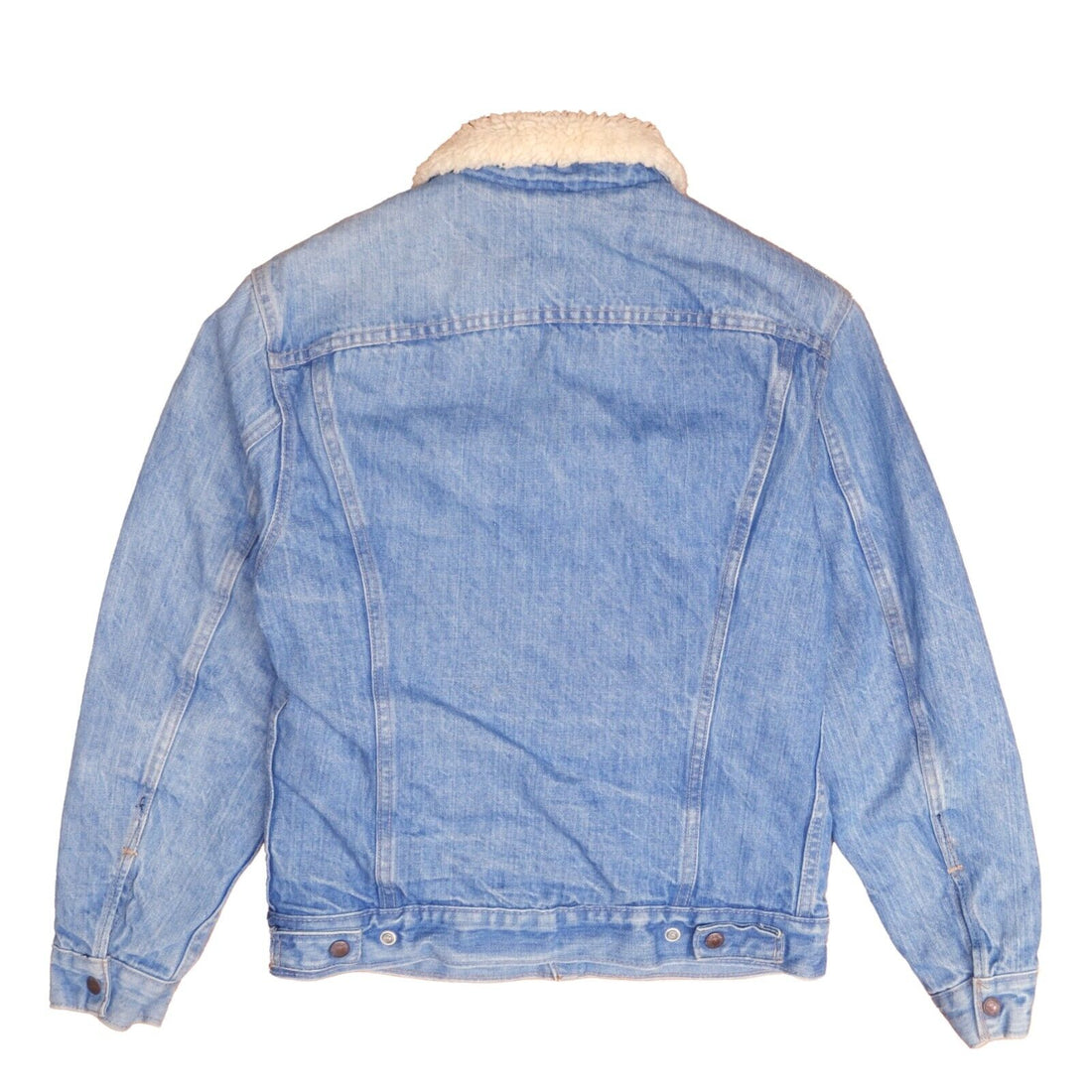 Vintage Levi Strauss & Co Denim Jean Trucker Jacket Size 36 Blue Sherpa Lined