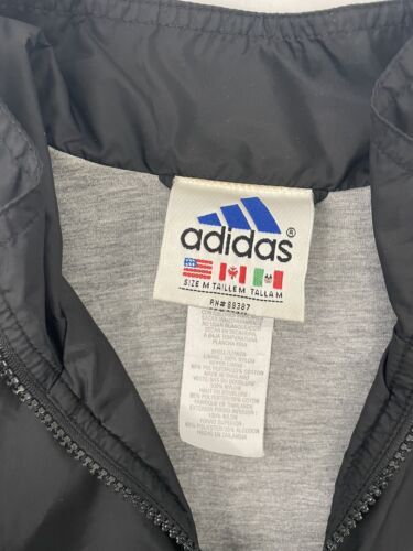 Vintage Adidas Windbreaker Light Jacket Youth Size Medium Black