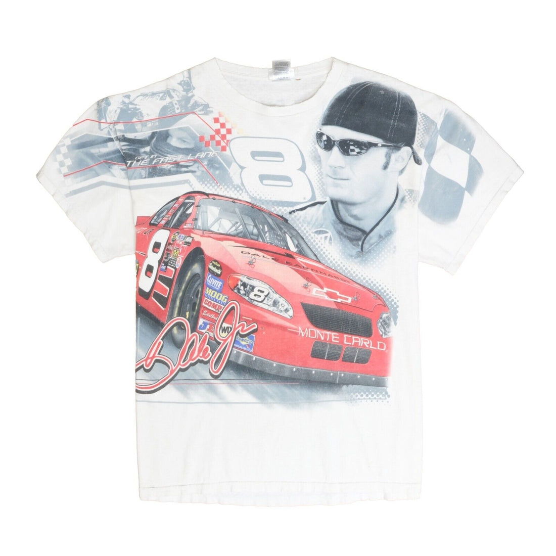 Vintage Dale Earnhardt Jr Chase Racing T-Shirt Size XL All Over Print NASCAR