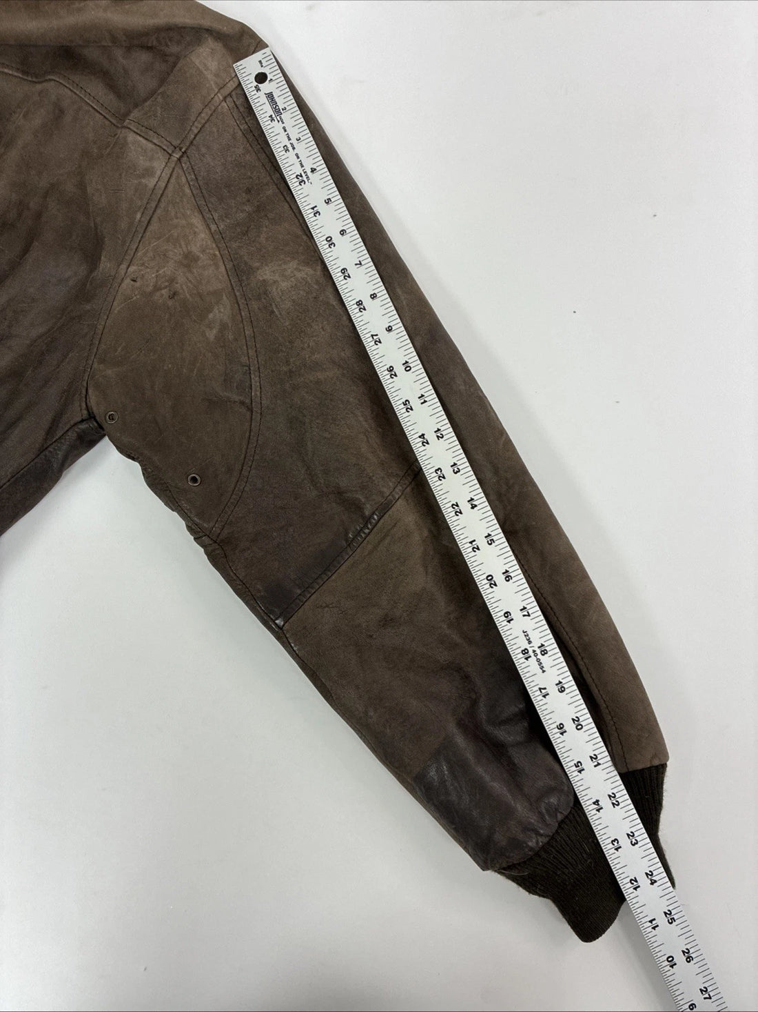 Vintage Hunt Club Leather Bomber Jacket Size 44