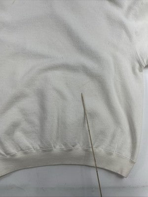 Vintage Nike Middle Swoosh Sweatshirt Hoodie Size Small White 90s