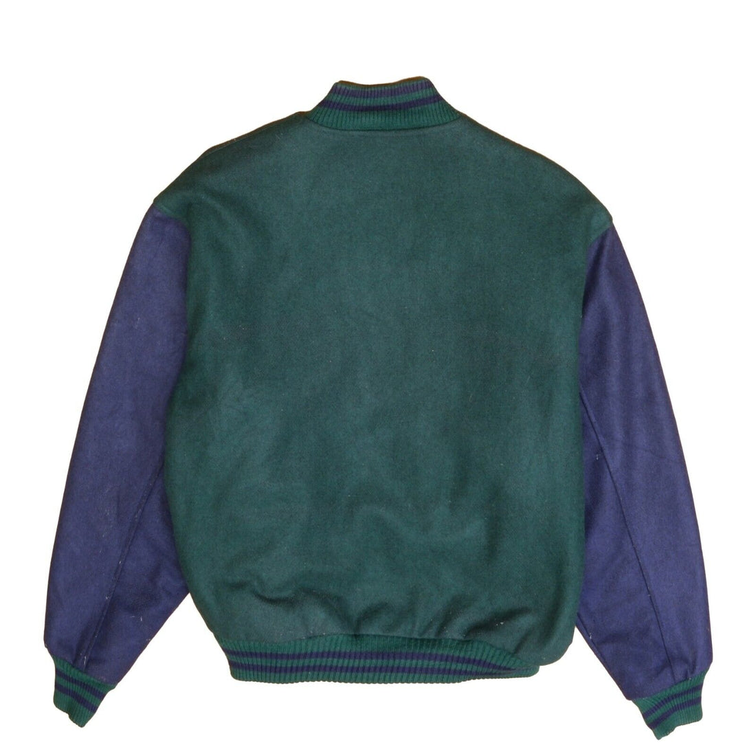 Vintage Oxford University Wool Varsity Bomber Jacket Size Medium Green