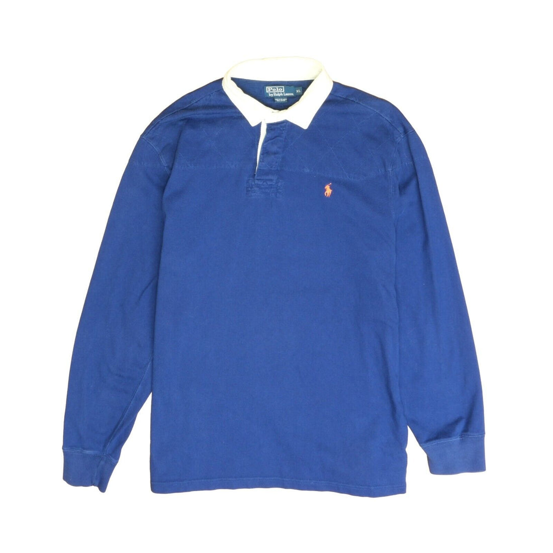 Vintage Polo Ralph Lauren Rugby Shirt Size XL Long Sleeve Blue