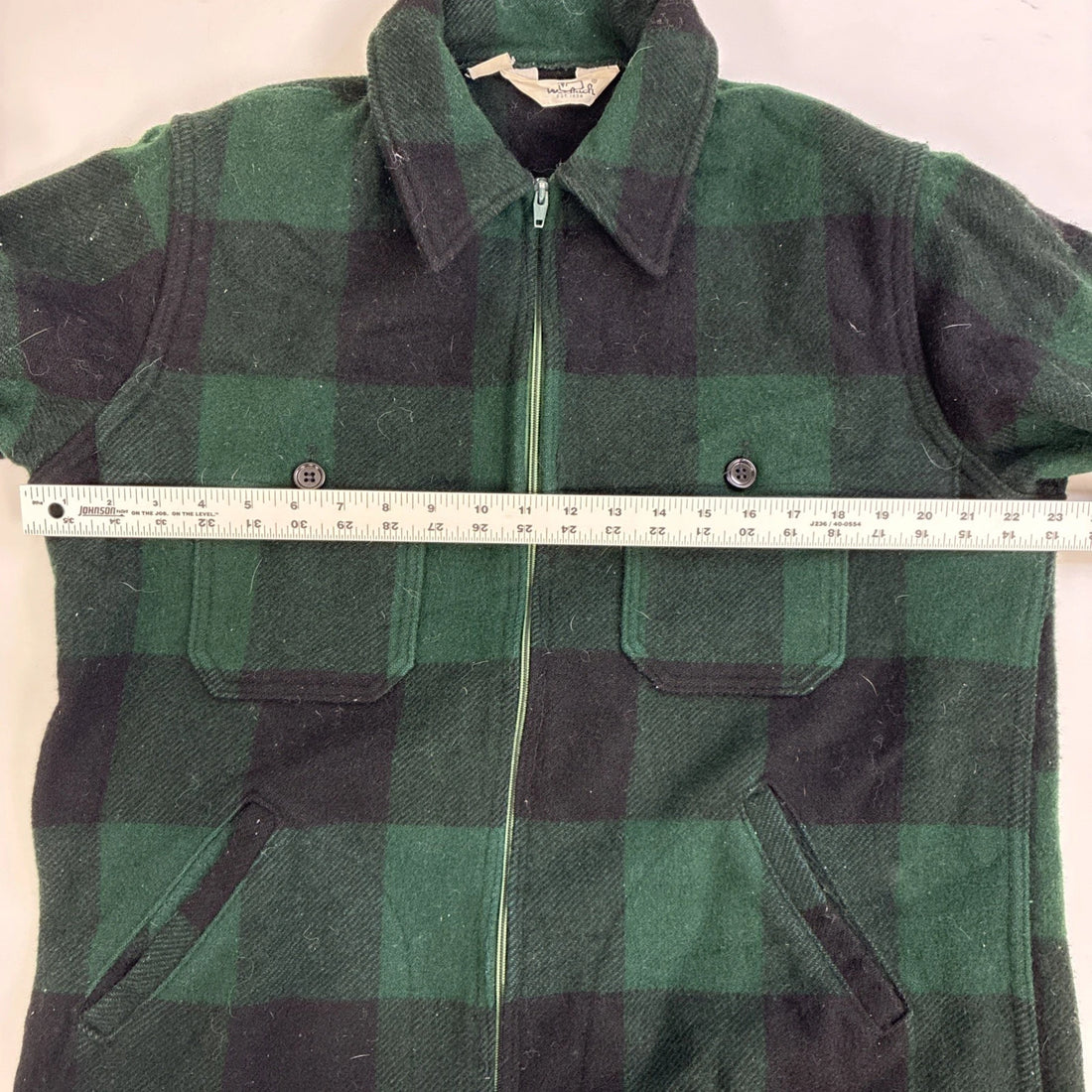 Vintage Woolrich Wool Zip Shirt Jacket Size Large 80s 90s