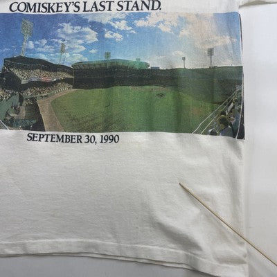 Vintage Comiskey's Last Stand Chicago White Sox T-Shirt Size Large 1990 90s MLB