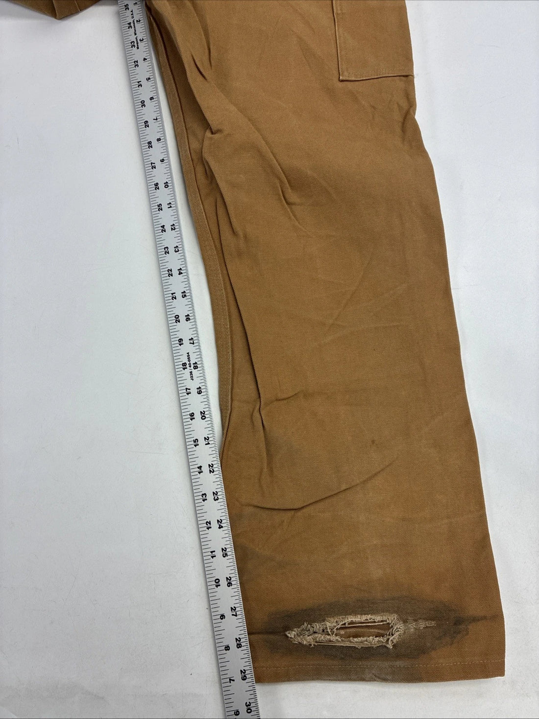 Carhartt Canvas Carpenter Double Knee Work Pants Size 34 X 30 B01 BRN