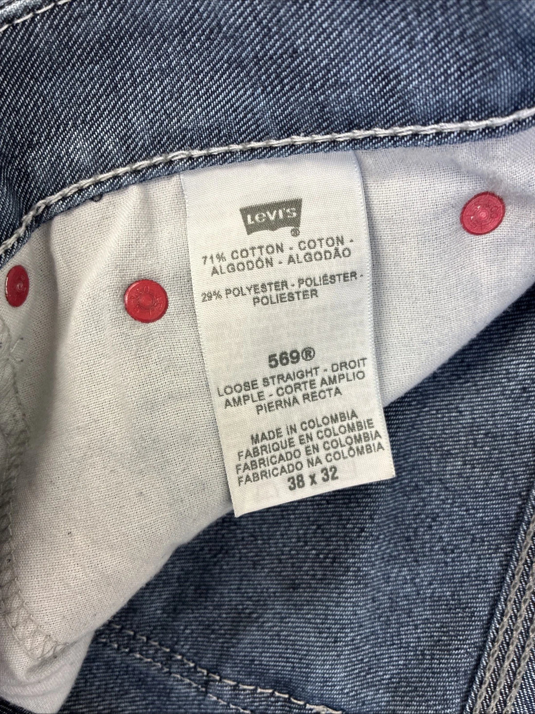 Levi Strauss & Co 569 Denim Jeans Pants Size 38 X 32