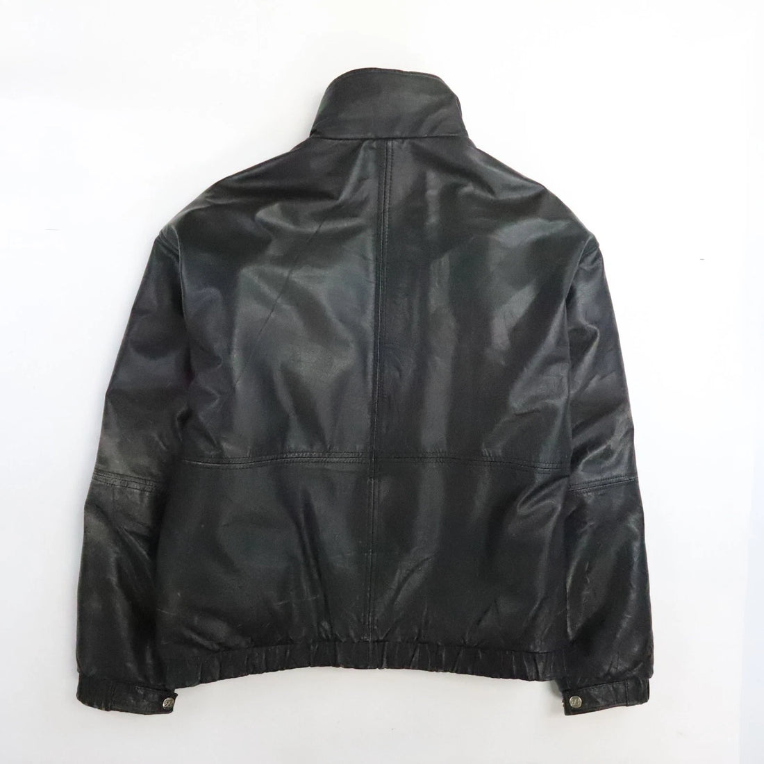 Outpost II Leather Bomber Jacket Size Large Black