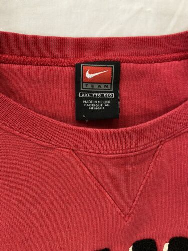 Vintage Nike Sweatshirt Crewneck Size 2XL Red Swoosh Spell Out