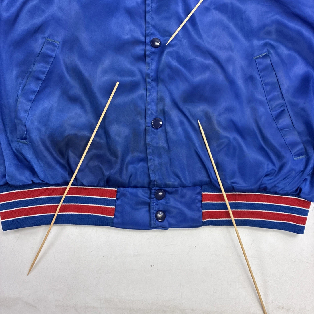 Vintage New England Patriots Satin Bomber Jacket Size XL NFL
