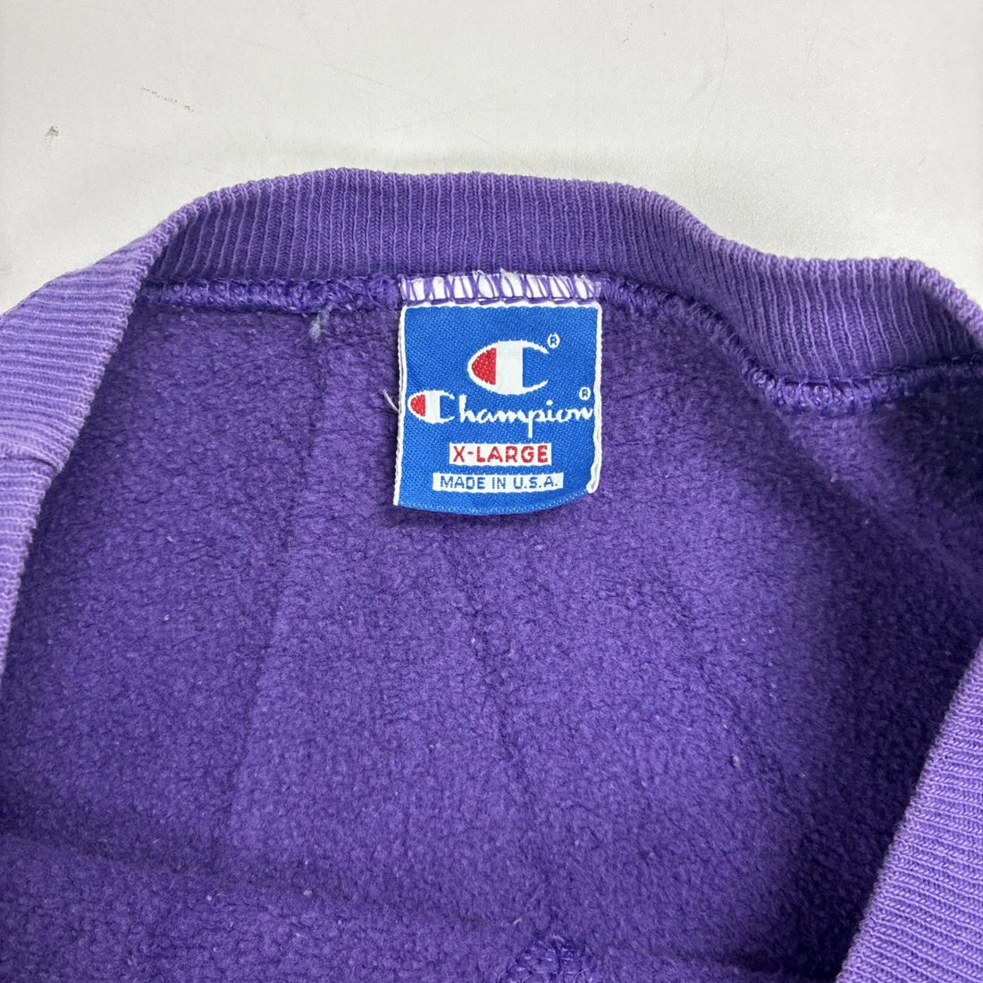 Vintage Champion Crewneck Sweatshirt Size XL Purple 80s
