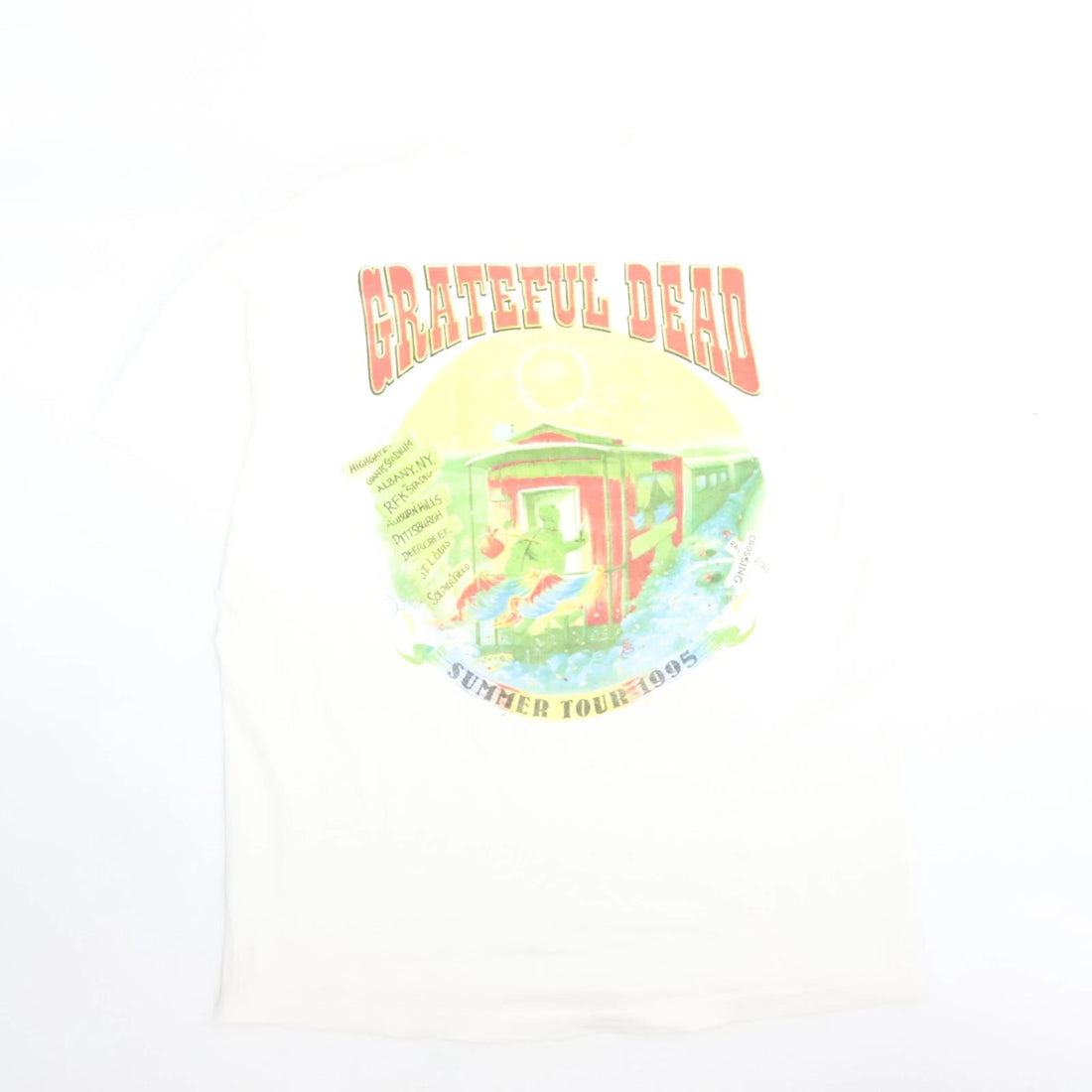 Vintage Grateful Dead Train Summer Tour T-Shirt Size XL 1995 90s