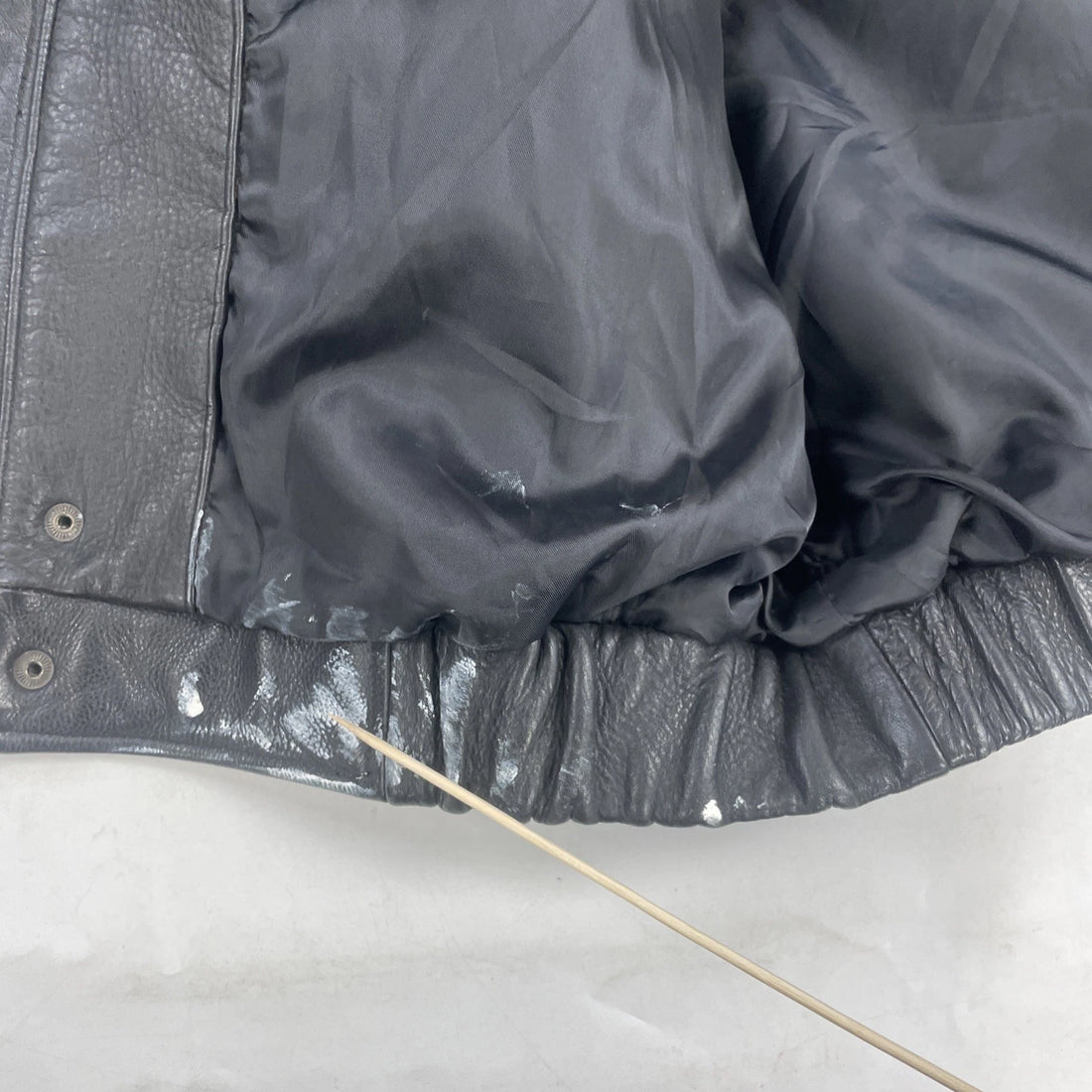 Vintage Eddie Bauer Leather Bomber Jacket Size XL Black