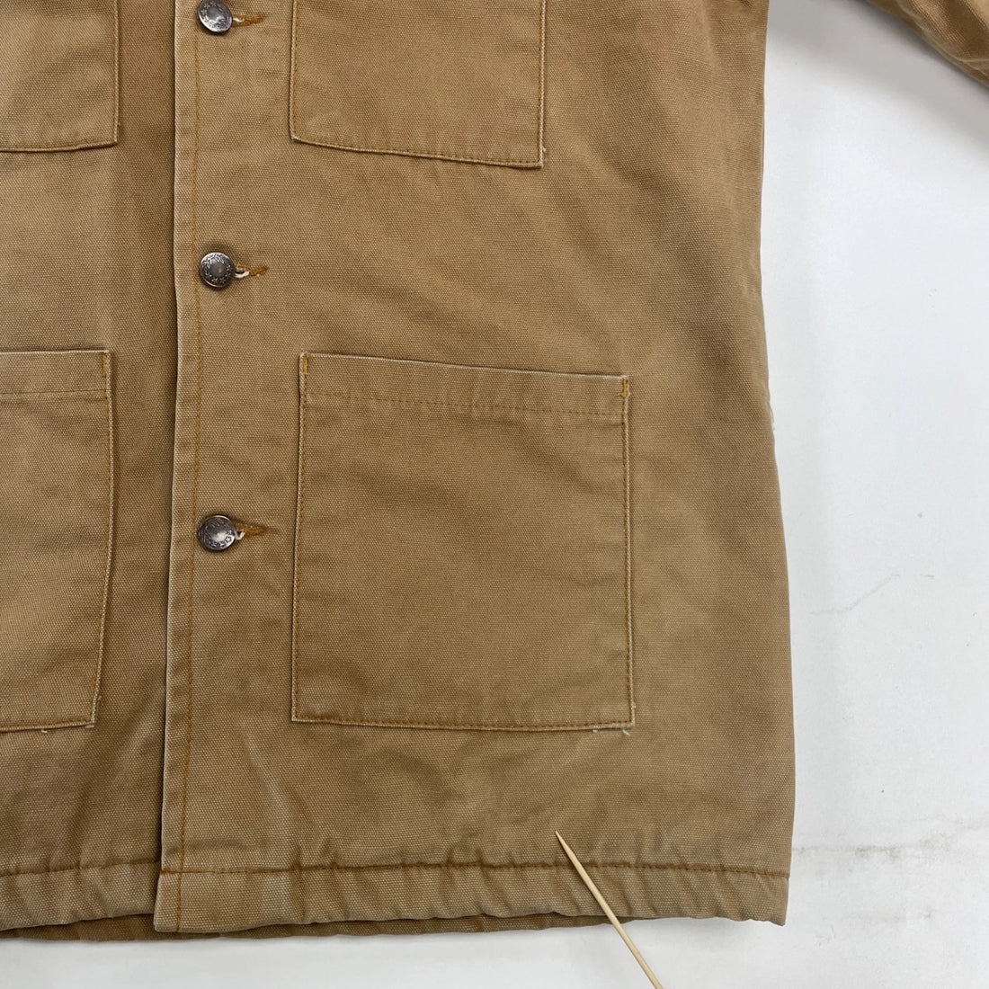 Vintage Home Depot Canvas Chore Work Jacket Size Large Blanket Lined