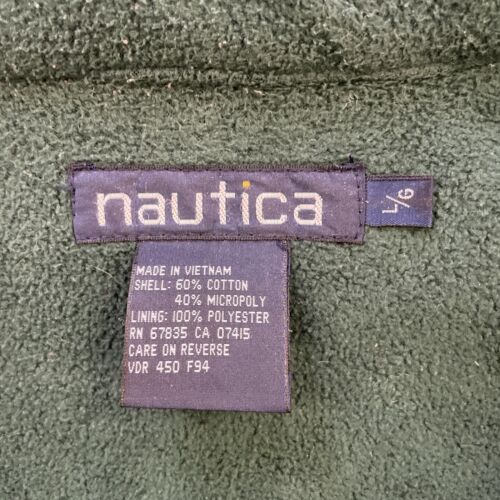 Vintage Nautica Bomber Jacket Size Large Red Fleece Lined