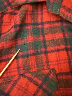 Vintage Pendleton Wool Board Button Up Shirt Size Large Plaid