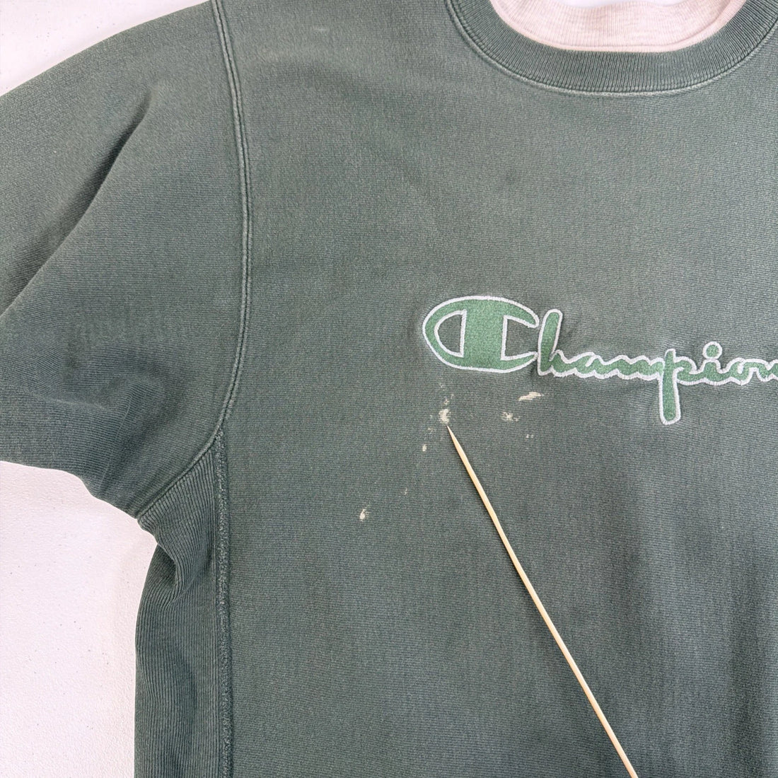 Vintage Champion Reverse Weave Crewneck Sweatshirt Size Large Green 90s