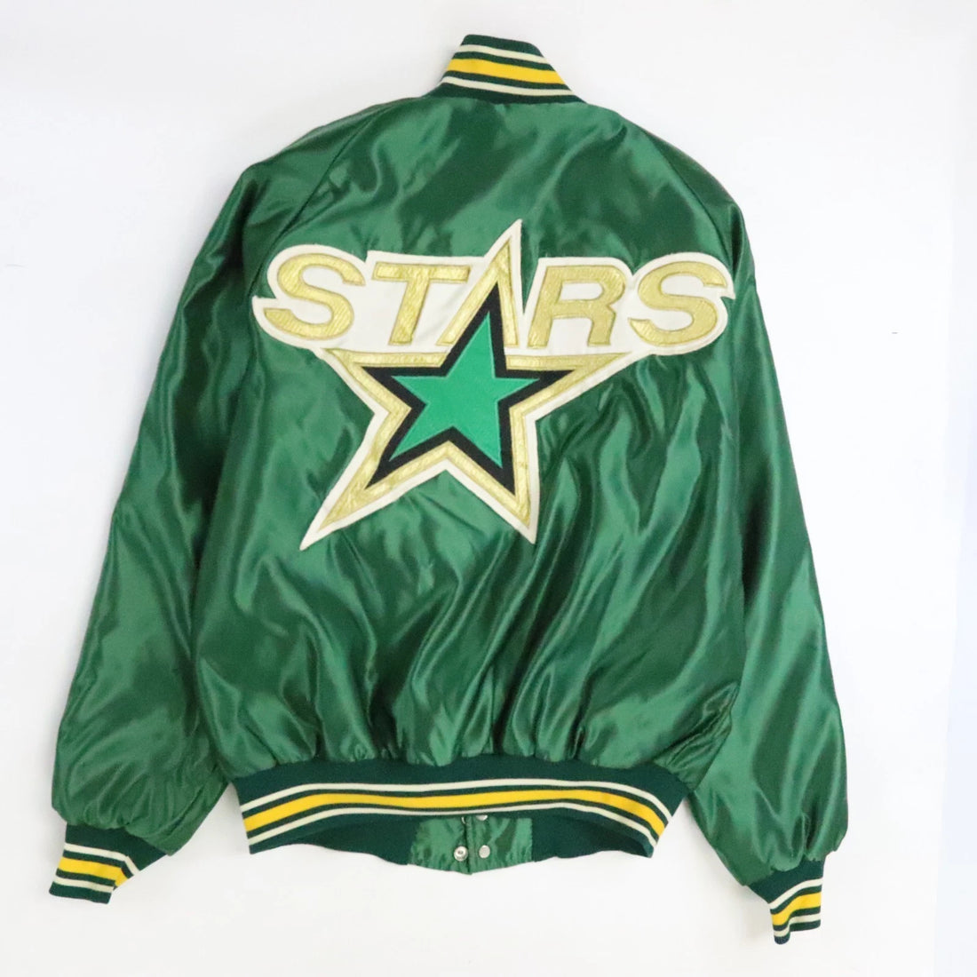 Vintage Dallas Stars Satin Bomber Jacket Size Medium MLB