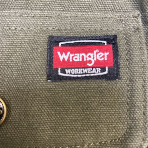 Wrangler Work Vest Jacket Size Large Green