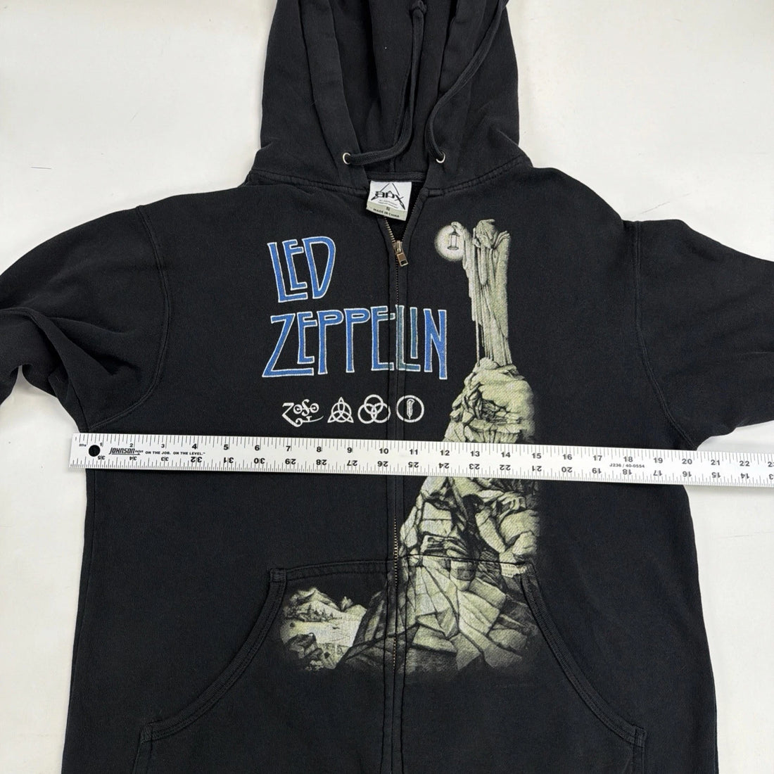 Led Zeppelin Zoso Full Zip Sweatshirt Hoodie Size Small Music