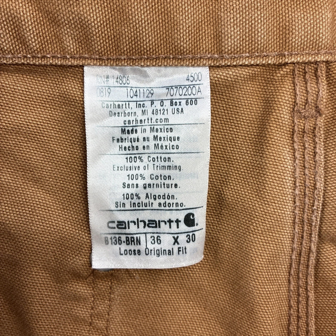 Carhartt Canvas Double Knee Work Pants Size 36 X 30