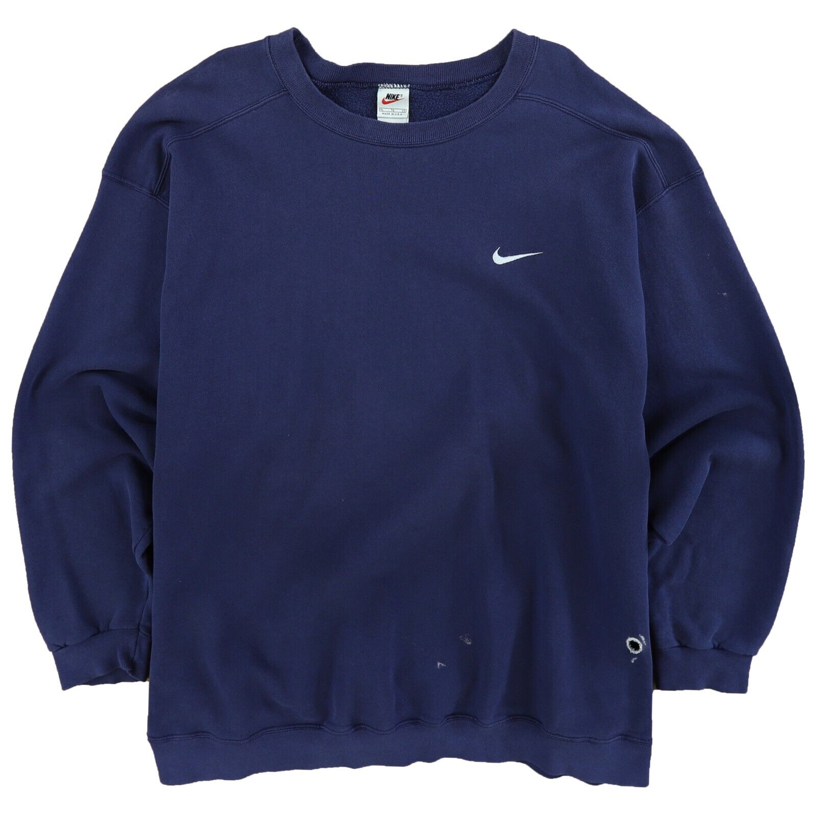 Vintage Nike Crewneck Sweatshirt Size XL Blue Embroidered Swoosh 90s Throwback Vault