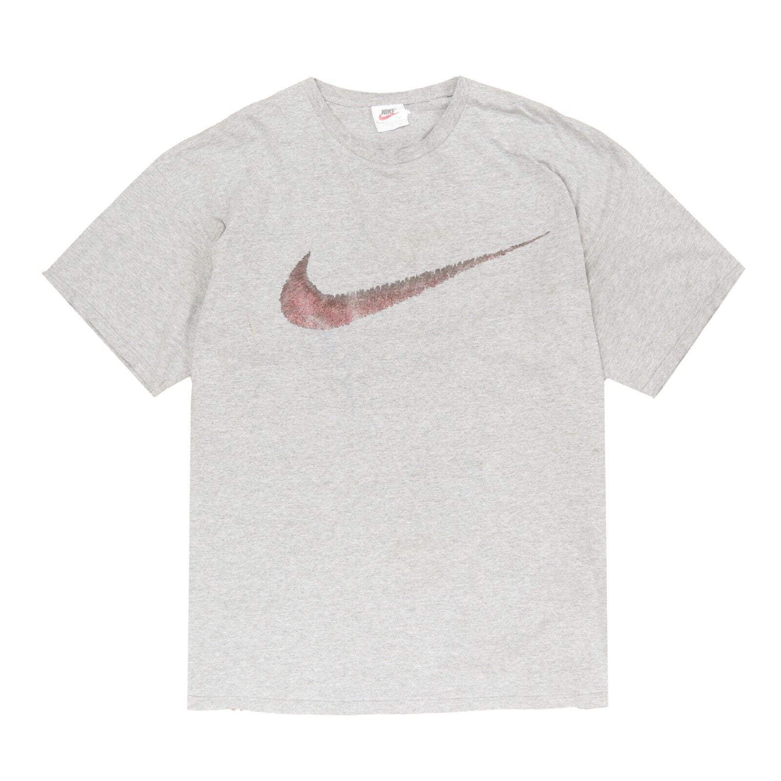 Vintage Nike Big Swoosh T-Shirt Size 2XL Tall Gray Tag 90s