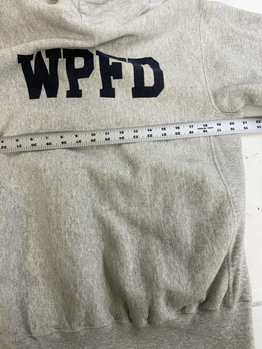 Vintage White Plains Fire Department Sweatshirt Hoodie Size Large Gray WPFD