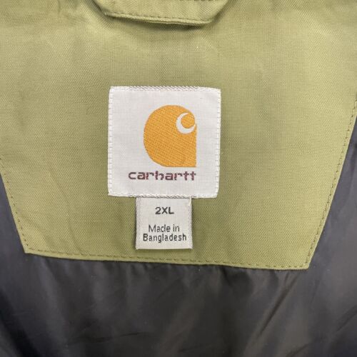 Carhartt Puffer Vest Jacket Size 2XL Green Insulated