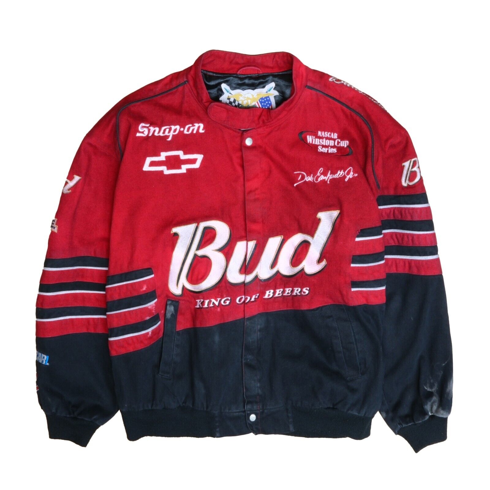 Vintage Dale Earnhardt Jr Budweiser Jeff Hamilton Racing Jacket 2XL NASCAR