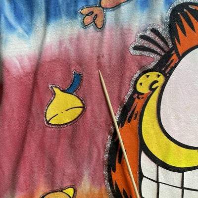 Vintage Garfield Tie Dye T-Shirt Size Medium 90s