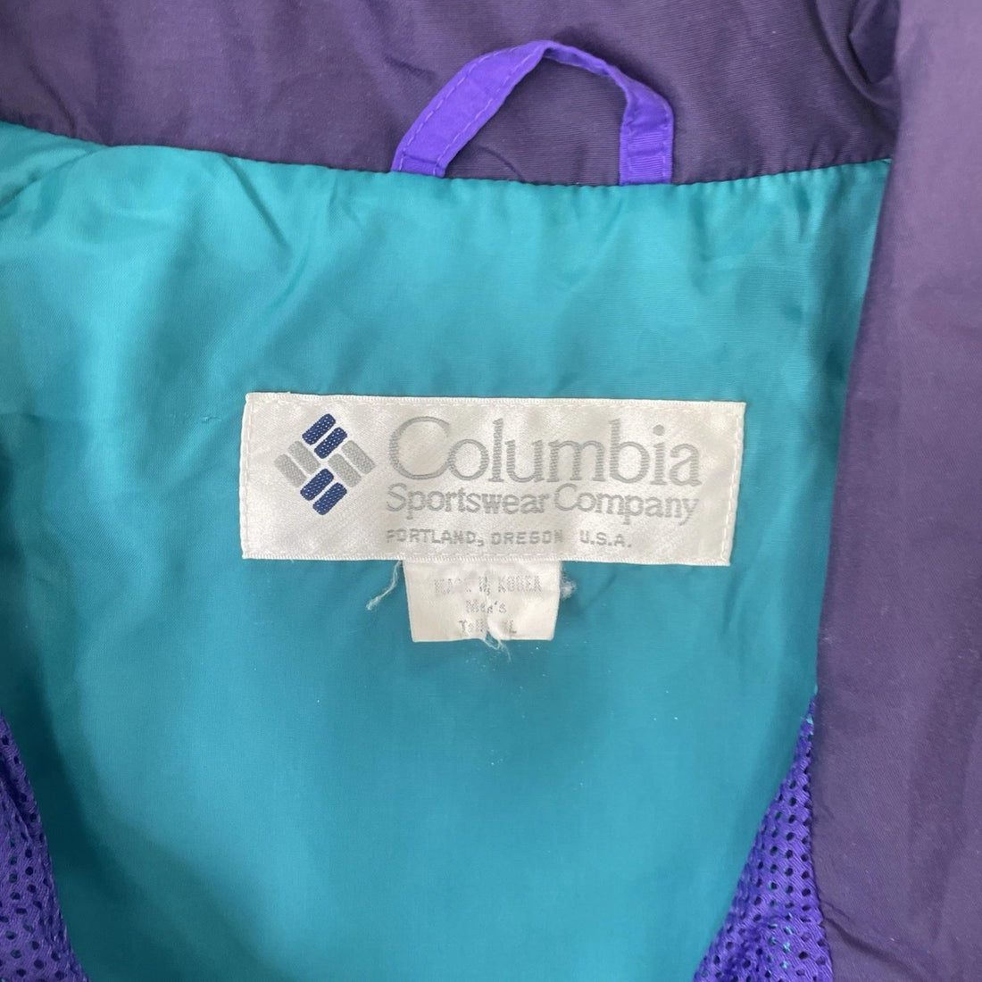 Vintage Columbia Powder Keg Windbreaker Light Jacket Size XL Tall