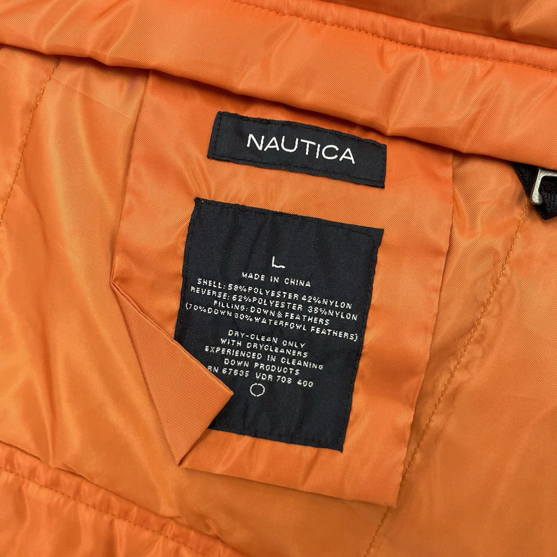 Nautica Puffer Jacket Size Large Insulated Reversible