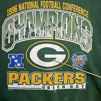 Vintage Green Bay Packers Super Bowl XXXI Sweatshirt Size Medium 1996 90s NFL
