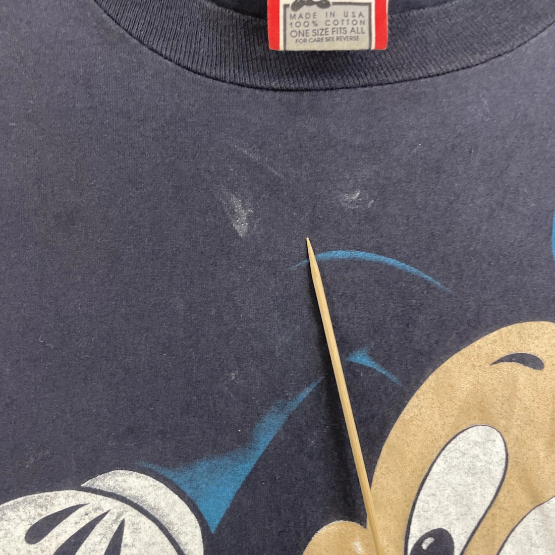 Vintage Mickey Mouse Disney T-Shirt One Size Double Sided 90s