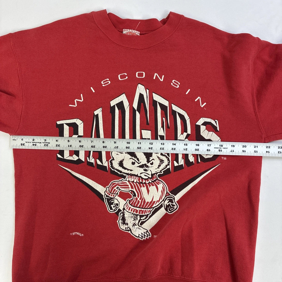 Vintage Wisconsin Badgers Nutmeg Crewneck Sweatshirt Size Medium NCAA