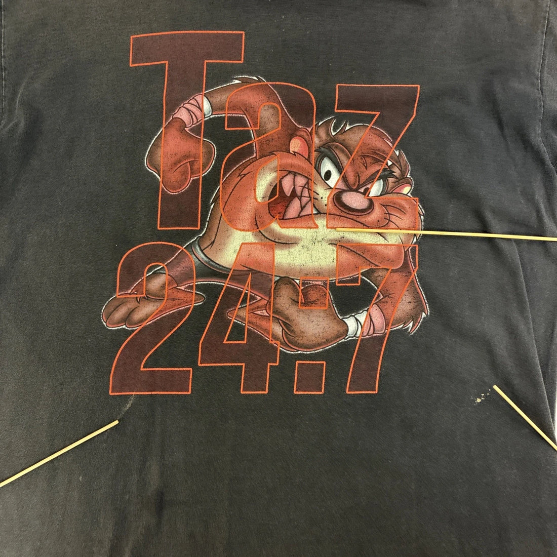 Vintage Taz 24:7 Looney Tunes T-Shirt Size XL Cartoon